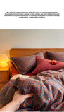 Retro Classic Floral Cotton Quilt Cover Double Layer Plain Weave Embroidery A-Class Bedding Single Piece Pure Cotton