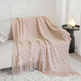 Nordic Decoration Throw Blanket Geometry Sofa Cover Homestay Living Room Knitted Blanket Hotel Bed End Towel Leisure Shawl Warm