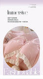 Princess Style Bedding Set Soft Bedroom Decor Comforter Duvet Cover Set Pillowcase Bed Sheet Ruffled Quilt Cover Four Pieces Set
