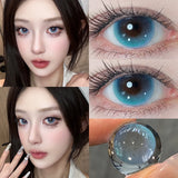 1Pair Lenses With Myopia Colored Contact Lenses For Big Eyes Green Blue Cosplay Pupil Degree Halloween Make Up