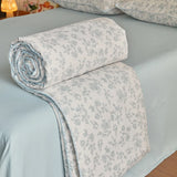A-Class Double-Layer Soy Fiber Summer Quilt Air Conditioning Single Person Cool Thin Quilt Breathable for Student Home Textiles