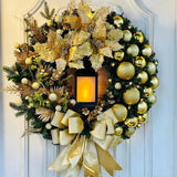 Christmas Wreath for Front Door Red Gold Window Wall Door Decorations Christmas Garland Ornament Guirnalda Navidad