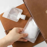 5PCs empty travel squeeze bags, Lotion dispenser bag, refillable shampoo, toiletries, conditioner, liquid cosmetic storage bags