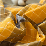 New All-cotton Washed Cotton Printed Checkered Quilt Cover Skin-friendly and Breathable Duvet Cover Without Pillowcase
