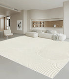 Living Room Oversized Carpet White Lines Bedroom Carpets Minimalist Stripes Home Rug Fluff Non-slip Machine Washable Rugs Tapete