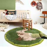 Thicken Panda Round Carpets Imitation Cashmere Floor Mat Decoration Rugs Living Room Plush Carpet Home Fluffy Area Rug Floor Mat