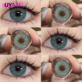 1 Pair Yearly Beauty Fashion Lenses Colored Contact Lenses for Eyes Blue Eyes Lenses Natural  Gray Lens Brown Lens
