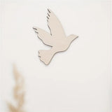 Ins Nordic Style Wooden Bird Self-Adhesive Decoration Home Space Theme Boys and Girls Room Decoration Wall Sticker Set Nursery Wall Art