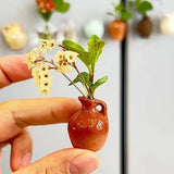 Fridge Vase Tiny Plant Magnets Fridge Accessories 8 Pieces Resin Funny Plant Pots Kitchen Decor for Refrigerator Home