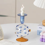 Creative Glass Pufferfish Shaped Candle Holder Christmas Decorations Cute Candlesticks for Candle Ornament Home Decoration Gifts