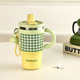 Coffee Insulated Cup  Stainless Steel Water Cup  Large Capacity  High Appearance  Double Drinking Cup  Ice Cream Cup for Girl