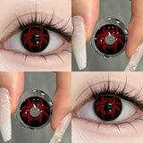 Cosplay Colored Contact Lenses, Myopia Anime, Cyber Gray Color Power Foggy White Halloween, 1Year 2Pcs New Make Up Fast