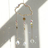 Natural  Crystal Sun Catchers Home Decor Cloud Crystal Wind Chimes Room Outdoor Garden Hanging Decorations Home Decor Items Gift