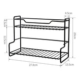 Kitchen Countertop Storage Rack Spice Shelf Versatile Stainless Steel Storage Basket for Bathroom Toiletries Cup Organizer Racks