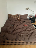Fre Color Colion Pure Cotton Pleated Four-Piece Set Bedding Quilt Cover Pillowcase Bed eet id Pattern Chinese Sle