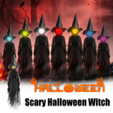 Interactive Light-Up Witch Decoration with Motion Sensor Scary Sound Effects Creepy Animated Prop for Haunted House Halloween