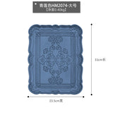 Rectangle Emboss Wooden Pallets Dessert Tea Break Cake Coffee Shop Bar Supplies Tableware Dining Plate Originality Retro Plate