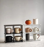 Multi-grid Tea Set Storage Rack Acrylic Floating Cup Rack Multi-layer Desktop Tea Cup Mug Coffee Cup Display Organizer Racks