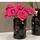 Simulation Inlaid Gemstone Ceramic Vase Flowers Pots Desk Decoration Flower Arrangement Floral Vases Room Aesthetic Decor