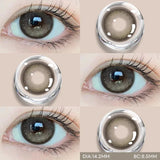 2PCS Contact Lenses Myopia Prescription Lenses With Diopters Grey Colored Contacts for Eyes Cosmetics Beauty Pupil