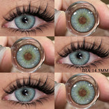 Color Contact Lenses For Eyes 1pair Yearly Natural Eye Green Color Lens Cosmetic Soft Eye Lenses Beauty Pupils Blue Lenses