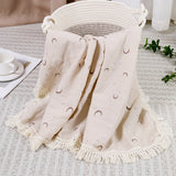 Cotton Muslin Baby Swaddle Blanket Tassel Receiving Blanket for Newborn Baby Items Bedding Swaddle Wrap Babies Stroller Cover