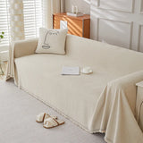Chenille Sofa Covers Sectional Sofa Set Geometry Couch Cover with Tassel Loveseat Covers Futon Cover L Shaped Cover Washable