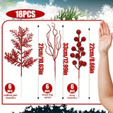 18Pcs Artificial Berry Branch Chritsmas Decoration Chritsmas Tree Ornaments for Home Decor Navidad New Year 2025 Decor Accessory