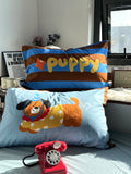 Fre Blue And Coffee Striped Cotton Bedding Set 5M 8M Single Cotton Duvet Cover Simple Modern Sle Four Piece Bedding Set
