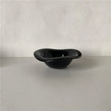 Ins Ceramic Saucer Korean Style Dessert Yogurt Oats Bowl Cream Color Fruit Salad Container Food Display Plate Kitchen Utensils