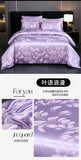 Luxury Satin Jacquard Duvet Cover Set Nordic Double Bed Quilt Cover Bedding Set Adlut Pillowcases Sheet Queen King Home Textiles