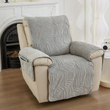 Soft Plush Recliner Sofa Covers for Living Room Leaves Printed Pet Kids Sofa Mat Non-Slip Couch Armchair Slipcovers Protector