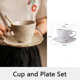 Retro Ceramic Dining Plates, Off White Bowls, Handmade Relief Printing, Household Trays, Tableware Set, Kitchen Uten