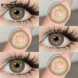 Brown Colored Contact Lenses Gray Beauty Makeup Lenses Fashion Blue Lens Brown Eyes Contacts Yearly Green Eye Lens