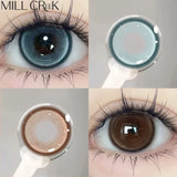 Color Pupils Blue Contact Lenses Brown Pupils For Eye with Prescription Myopia Lenses Korean Lenses Yearly 2pcs/pair
