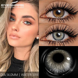 1Pair Colored Contact Lenses for Eyes Blue Lenses Gray Pupils Green Eye Natural Lenses Fashion Beauty Contacts Yearly