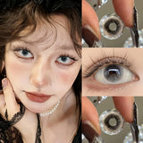 Dusty Rose Small Pupil Natural Colored Contact Lenses 6 Months Wear Soft Lens for Coser Daily Anime Cosplay Eye Beauty