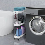 Push Trolley Shelf Floor Multi-layer Bathroom Living Room Crevice Space Saving Snack Storage Trolley Kitchen Spice Crevice Shelf