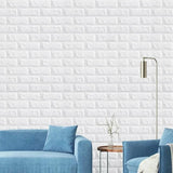 Wallpaper for Home Wall Decoration 3D Brick Self Adhesive Vinyl Wallpaper Soft Foam Base Wall Sticker for Bedroom Living Room