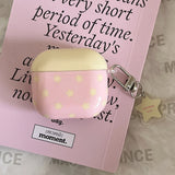 Lovely Pink Earphone Case For Apple AirPods Pro 2 Soft Cover Cute Yellow Star Pattern Silicone Protector For AirPods 1 2 3 4