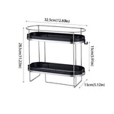 Stainless Steel Bathroom Storage Rack Gap Storage No-Drill Bathroom Shelf Large Capacity Multifunctional Toilet Rack Kitchen