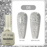 Single-use gel nail polish, classic colors, semi-permanent, removeable by soaking or LED polish, suitable for home and salon use