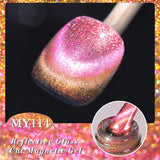 BORN PRETTY 10ml Black Glass Cat Magnetic Gel Nail Polish Ultra Shine Gold Silver Glitter Soak Off UV LED Gel Nail Art Varnish