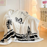 Velvet Coral Blanket Cationic Lamb Velvet Multifunctional Blanket Office Home Camping Nap Leisure Blankets Christmas Gifts