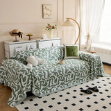 Full Coverage Sofa Blanket Chenille Couch Cover Geometric Jacquard Sofa Slipcover Living Room Pet Furniture Protector Washable