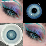 Butterfly Blue Natural Color Contact Lenses Half Yearly Disposable Korea Design Small Pupils Eye Contacts For Beauty