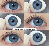 1 Pair Colorful Eyes Blue Lenses Korean Natural Lenses Color Contact Lenses Eyes Gray Soft Beautiful Pupil Annual Use