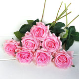 11pcs/Lot Rose Artificial Flowers Real Rose Touch Flowers Home for Decorations Wedding Party or Birthday Bouquet