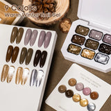 9-colors Warm Winter Pat Painting Gel Nail Polish Gradient Patting Gel Smudge Canned High Saturation Semi-Solid UV Gel Varnish