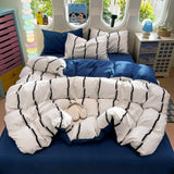 3/4PCS Green Red Grid Bedding Set Christmas Duvet Cover Set Sheet Set Comfortable for Home Bedroom Decor New Year Christmas Gift